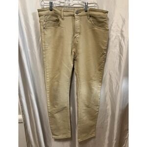 Vintage Genes Black Pants Men's 34x30 Khaki Slim Fit Stretch Casual Chino Modern
